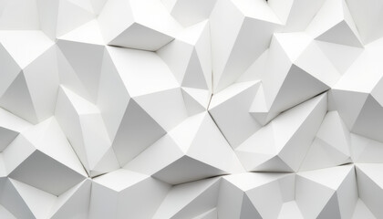 Fototapeta premium White origami-inspired abstract geometric folds and shapes in a textured design