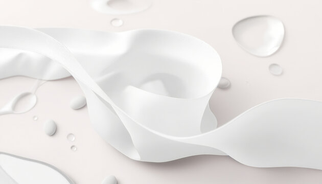 Makeup remover wipe unfurling gracefully, effortlessly sweeping away impurities for a refreshed complexion