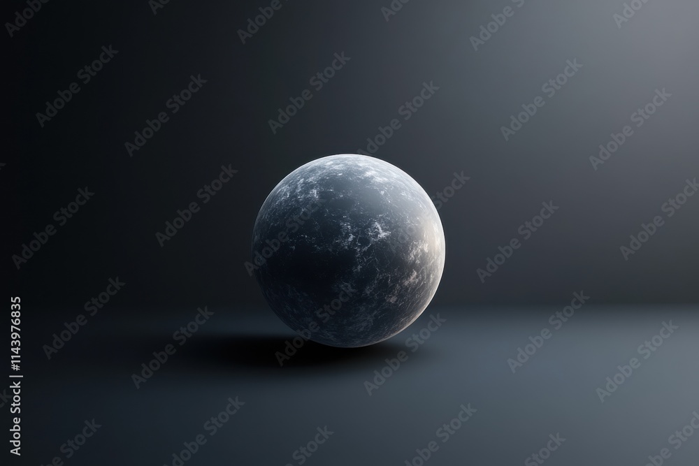 Aufkleber abstract representation of a textured planet in a dark space environment showcasing atmospheric deta