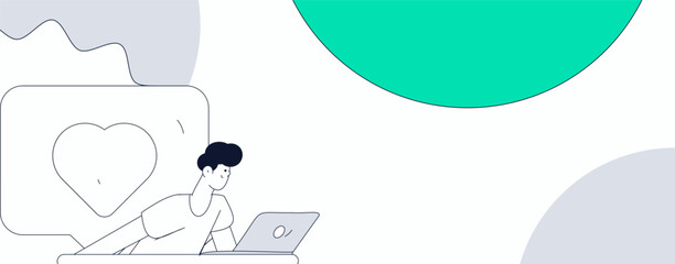 Flat vector illustration of business people operating work scene
