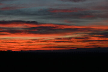 red sunset sky background natural 