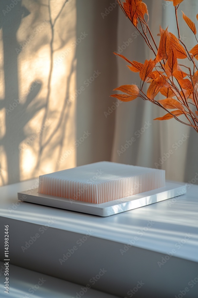 Aufkleber clean single air filter component with sleek modern design displayed on matte white ceramic surface