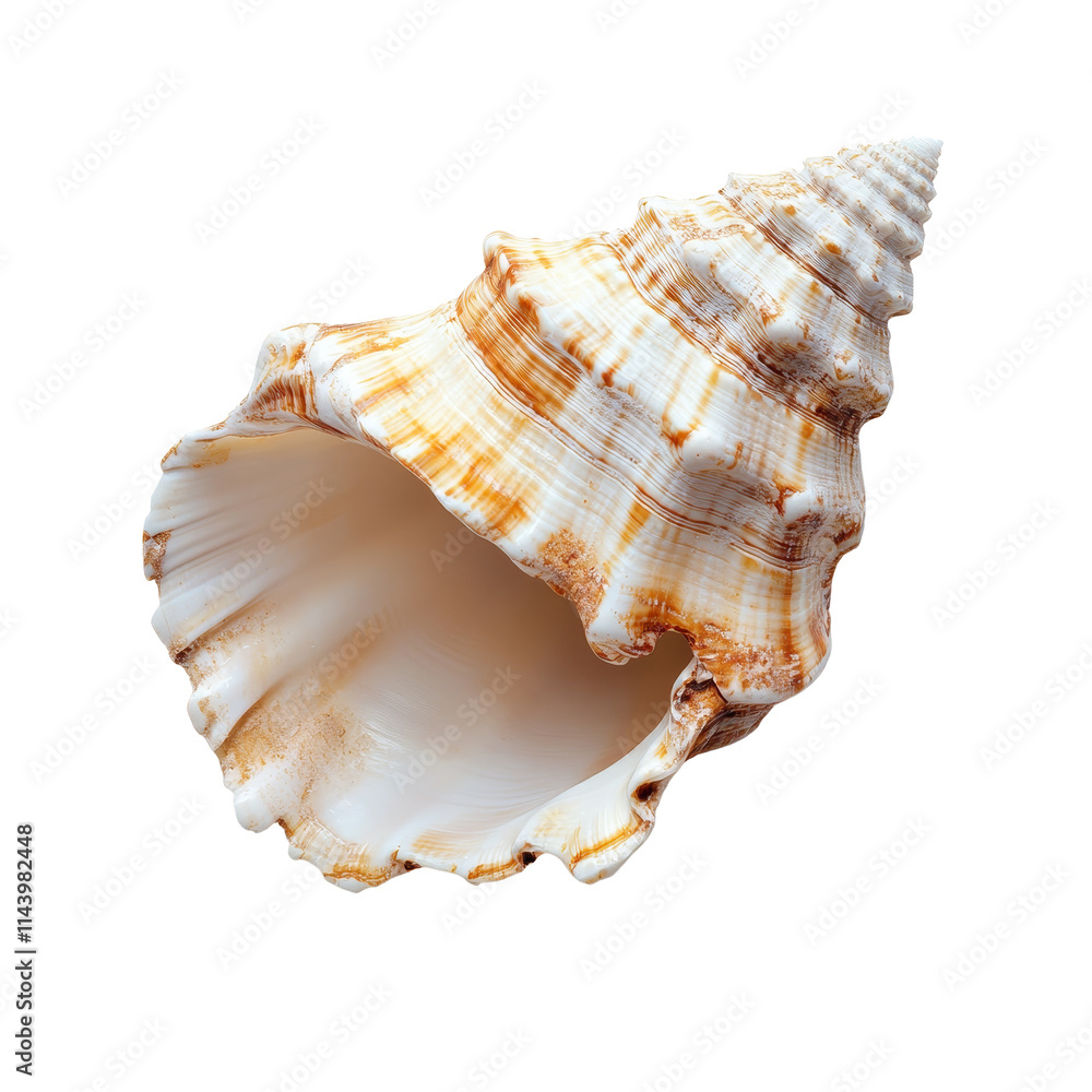 Poster beautiful isolated seashell rests on a clean transparent background, showcasing intricate patterns a