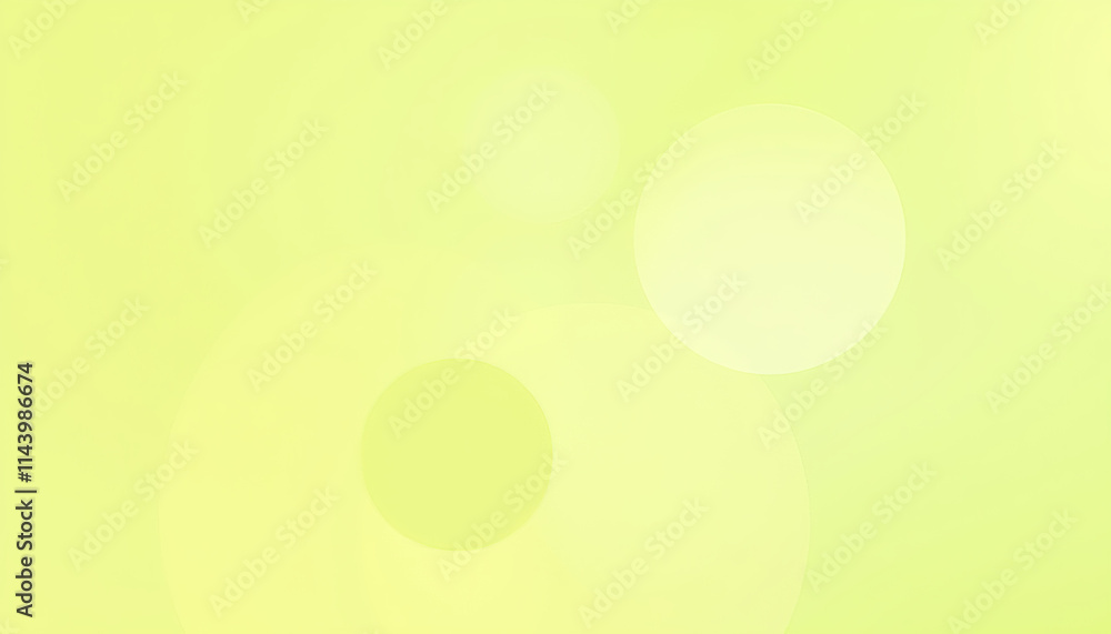 Poster subtle background showcasing soft circles in pale green and yellow tones with a smooth bokeh effect