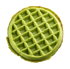 Vibrant Green Matcha Waffle with Smooth Texture