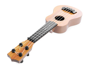 One ukulele isolated on white. String musical instrument