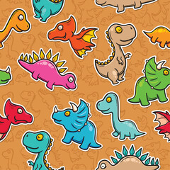 Adorable Dinosaur Pattern with Cute Designs