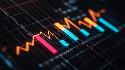 Vibrant Graph Showing Economic Growth Trend