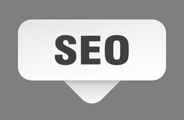 SEO banner, button, label, sign