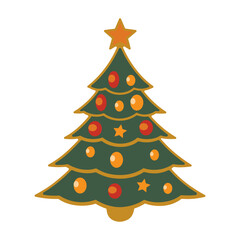  Christmas tree vector illustration design image. Merry Christmas tree logo icon. on a white background.