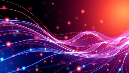 Obraz premium Abstract Waves of Light and Energy Flowing