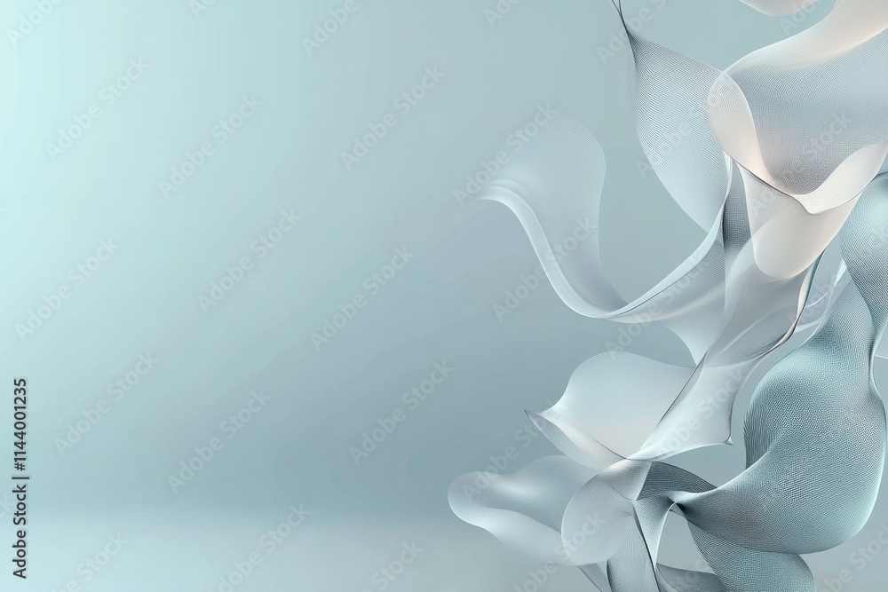 Aufkleber abstract design featuring flowing shapes in soft tones for modern artistic expressions