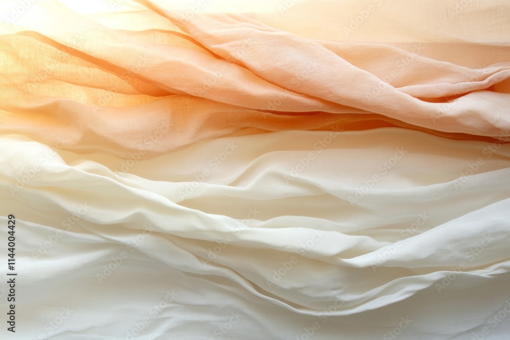 Aufkleber soft fabric drapes in warm tones create a serene atmosphere in a cozy setting