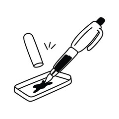 Icon of a water pen brush, ideal for blending and painting