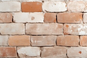 Fototapeta premium Texture of a worn brick wall showcasing earthy tones in a rustic setting