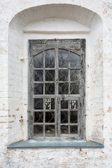 Ancient wooden window in an Orthodox church