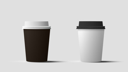 Realistic coffee cup mockup for branding and marketing presentations, ideal for cafes, coffee shops, and advertising