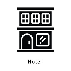 Hotel vector Gylph Icon. Eps 10 File
