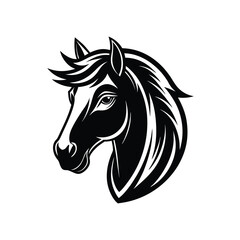 Horse head silhouette vector