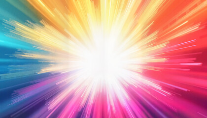 Obraz premium Dynamic Holi-inspired light burst background with ample copy space for text