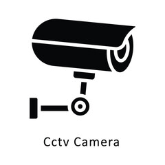 Cctv Camera vector Gylph Icon. Eps 10 File