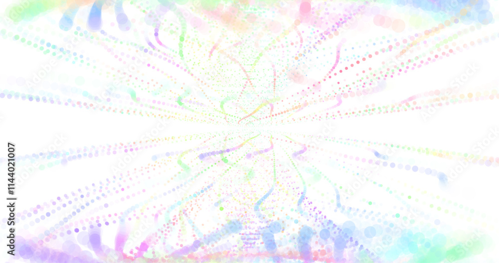 Poster wave pattern vector. 3d glowing abstract digital particles background. technology concept. abstract 