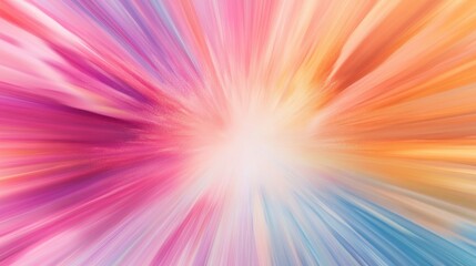 Fototapeta premium Vibrant Abstract Background with Radiating Colors in Shades of Pink, Orange, and Blue for Use in Modern Design and Artistic Projects