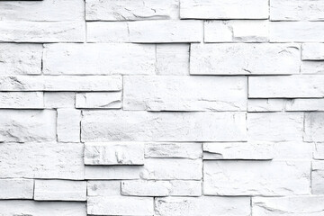 Fototapeta premium Abstract white brick wall texture background, light gray or soft gray color for modern interior design