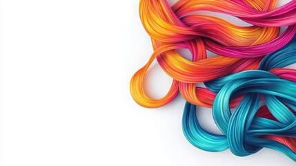 Fototapeta premium Abstract Colorful Swirls and Waves.