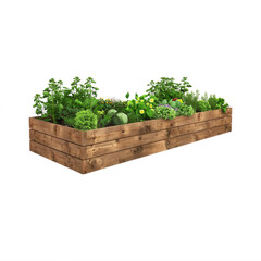 Fototapeta premium Rustic Raised Garden Bed for Fresh Produce