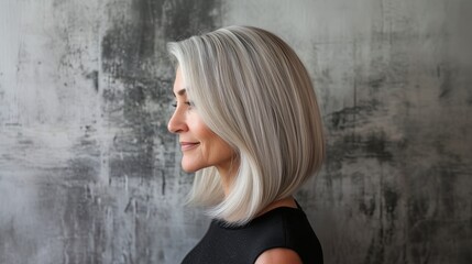 Fototapeta premium Angled Lob for older Azian woman