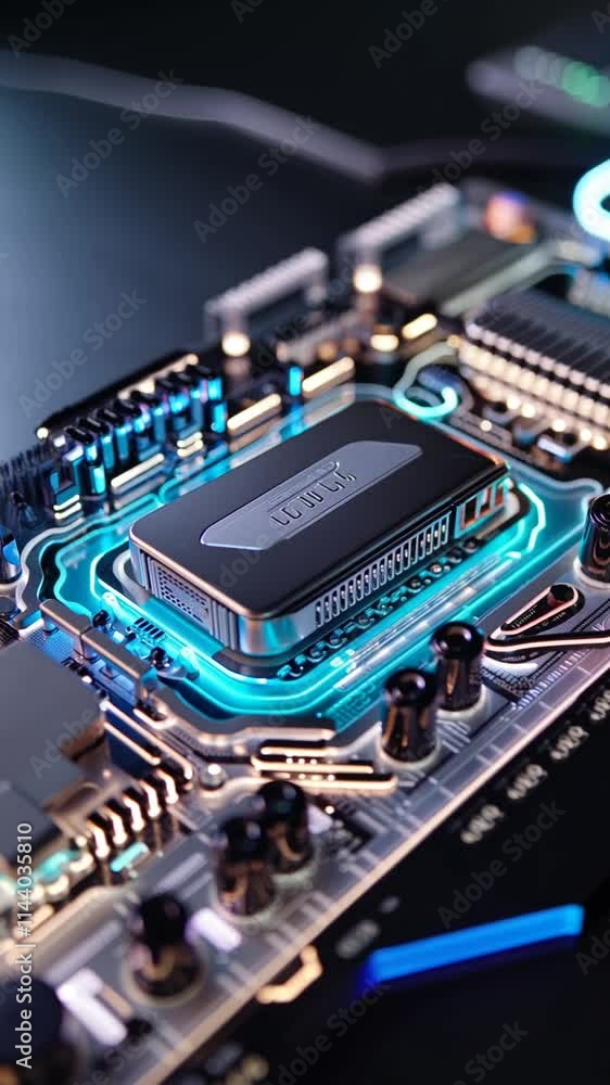 Poster high-quality ai processors. ai generative.