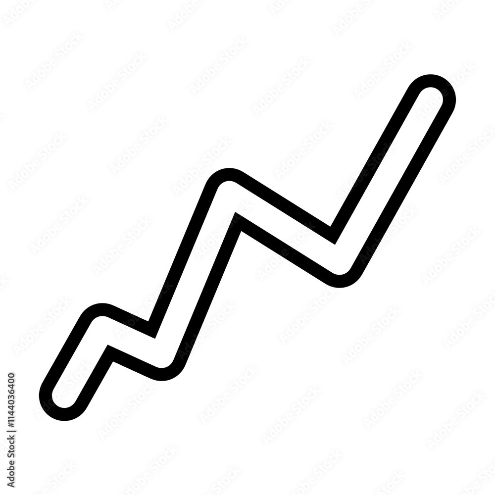Poster chart increases icon with simple and modern design.increase symbol