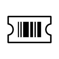 Ticket icon with simple and modern design