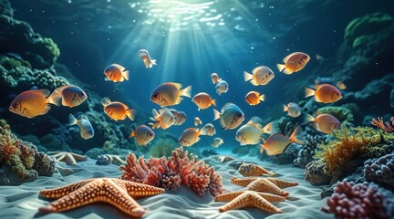 Obraz premium Mesmerizing Underwater Beauty.