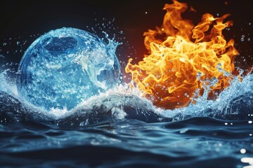 Elemental spirits unite  fire, water, air, and earth collaborate to save our planet