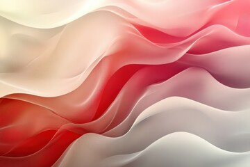 Obraz premium Abstract red and beige wavy fabric. Ideal for backgrounds, presentations, or designs needing a flowing, elegant aesthetic.