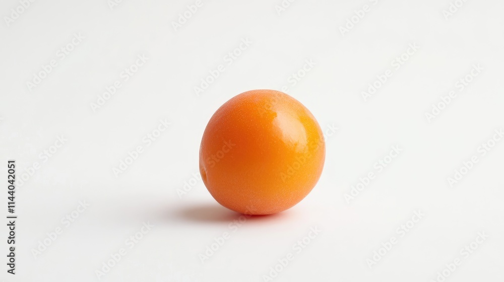 Poster ripe apricot fruit isolated on white background showcasing its vibrant color and smooth texture idea