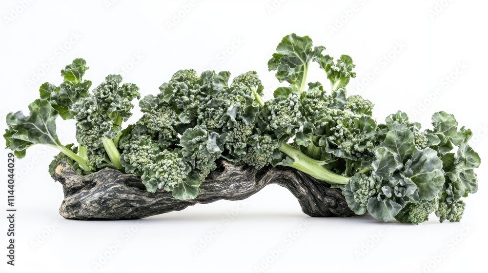 Aufkleber vibrant fresh broccoli arranged artistically on a white background showcasing its natural texture an