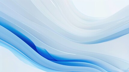 Fototapeta premium A 3D wavy background with blue and white gradients is used to create a sense of technology and modernity for the conference