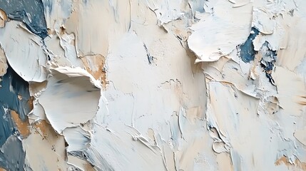 Naklejka premium Thickly layered abstract painting, textured impasto, close up detail art.. AI Generated