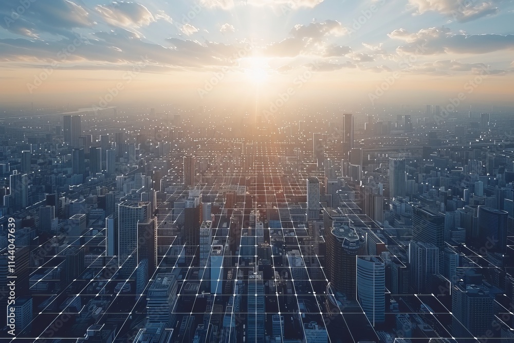 Poster exploring 5g technology enhancing connectivity for smart cities and cloud computing services