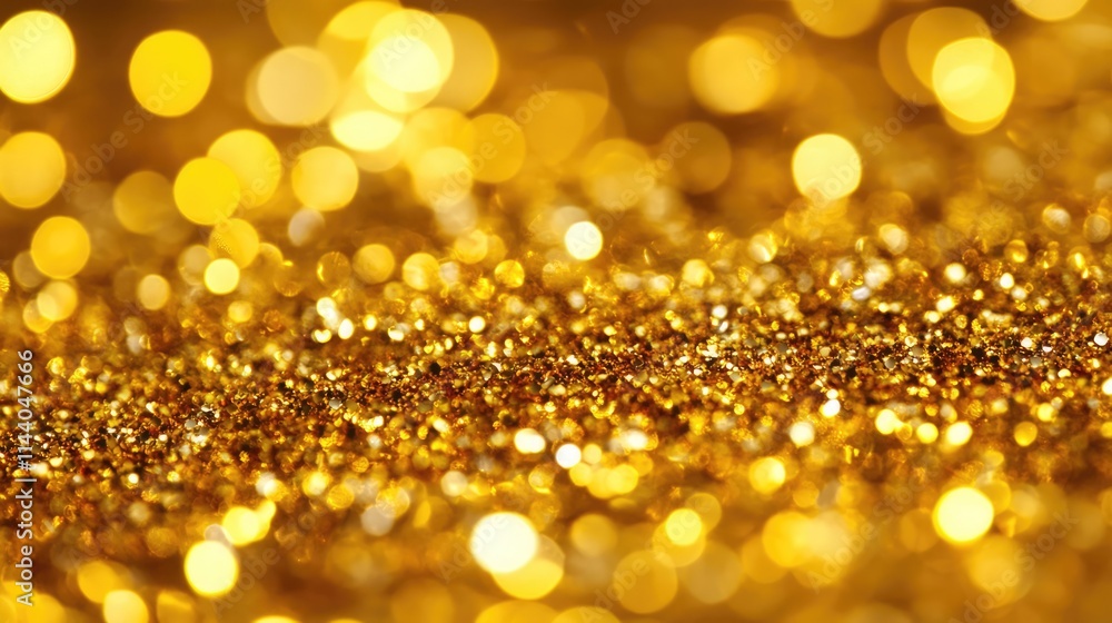 Poster golden abstract texture with shimmering bokeh lights for luxurious and festive backgrounds or design
