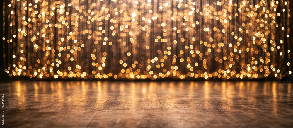 Poster bokeh vintage golden lights backdrop with a soft focus creating an enchanting atmosphere for photogr