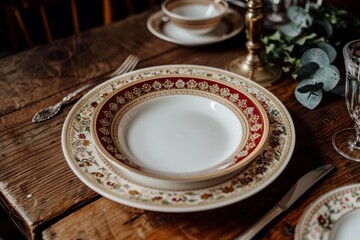 Elegant white themed casual wedding dinner with delicate dishes and stunning decorations