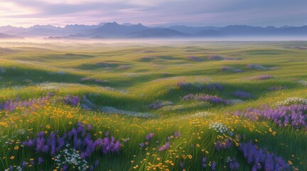 Fototapeta premium Flowering Meadow in Spring.