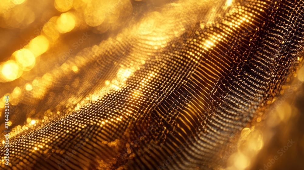 Poster golden shimmering abstract texture with soft bokeh highlights creating a luxurious and warm backgrou