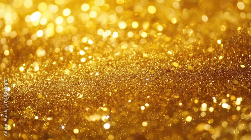Poster elegant gold bokeh background with shimmering lights and sparkling stars ideal for festive themes an