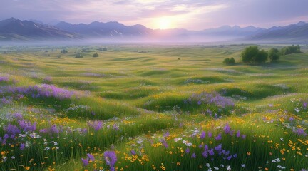 Fototapeta premium Flowering Meadow in Spring.