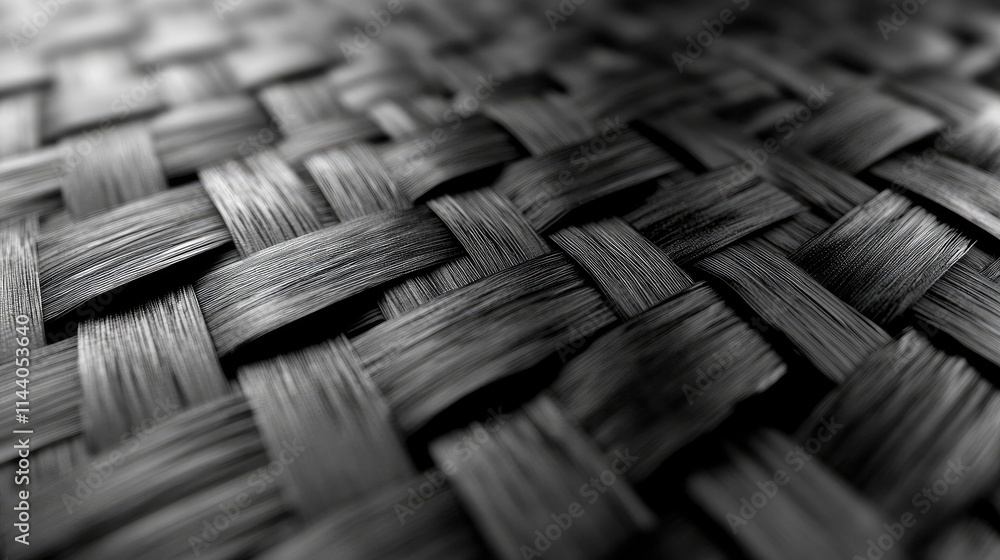 Aufkleber natural black wicker weave texture showcasing intricate handcraft patterns for decorative and design